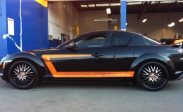 Mazda RX8 FE lowered with CMFL-36 & CMRL-36 on 19" wheels